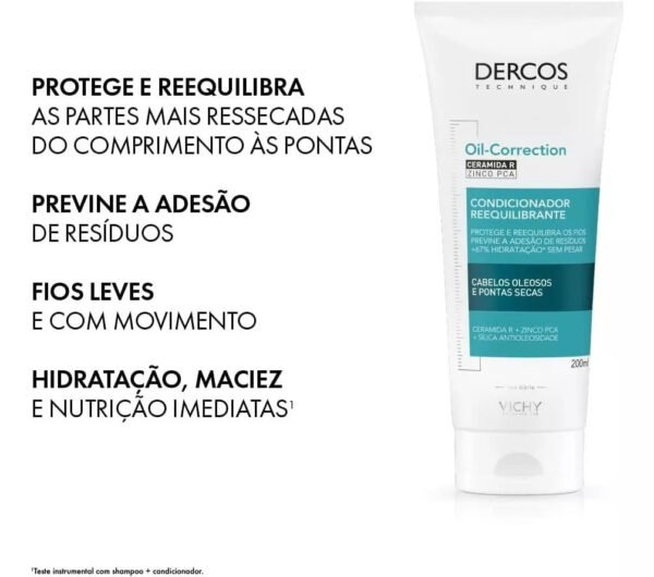 Kit Shampoo + Condicionador Dercos Oil Correction Vichy - Imagem 4